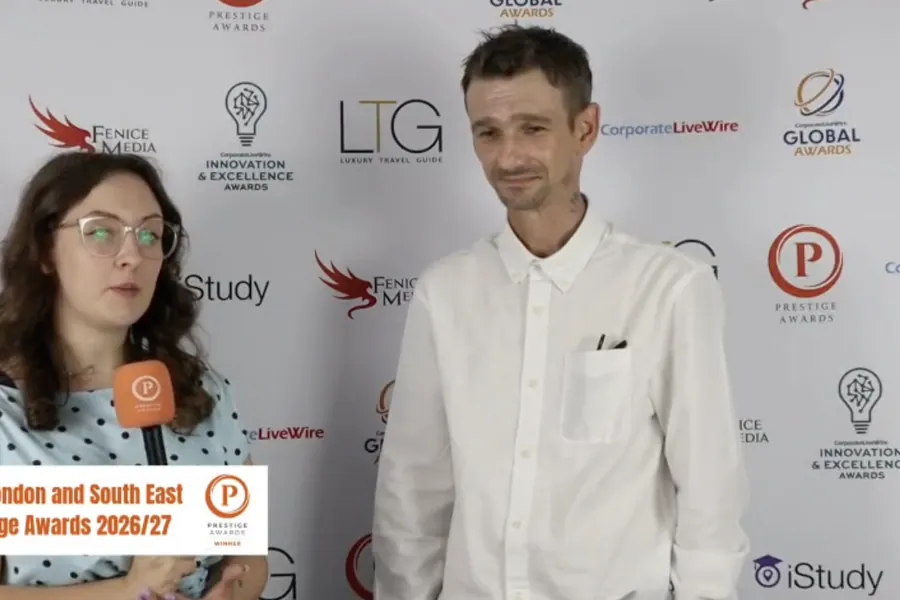 Dan being interviewed at the Prestige Awards